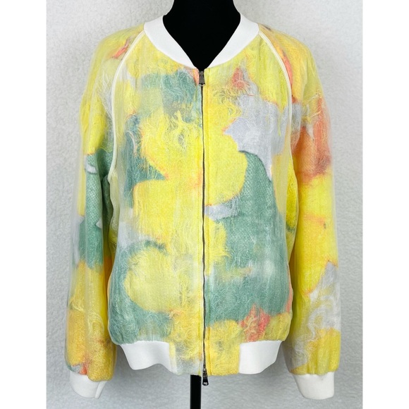 3.1 PHILLIP LIM • Transparent Frame Bomber Jacket in Yellow Multi - Picture 5 of 16